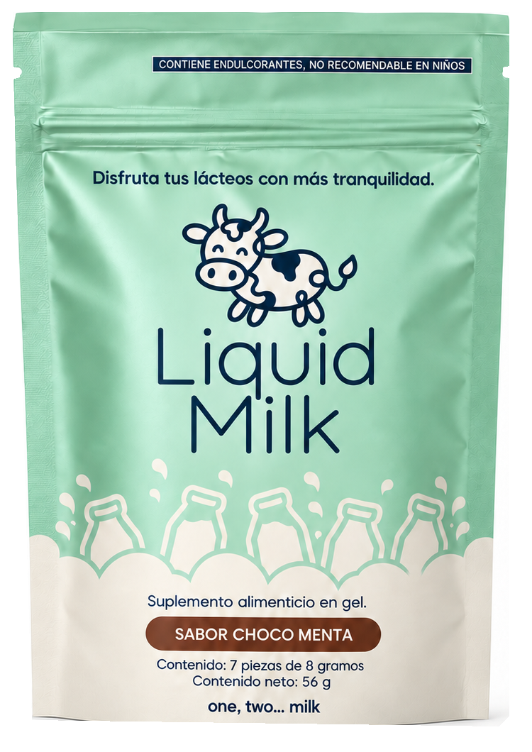 Dos bolsas con 14 sobres Liquid Milk